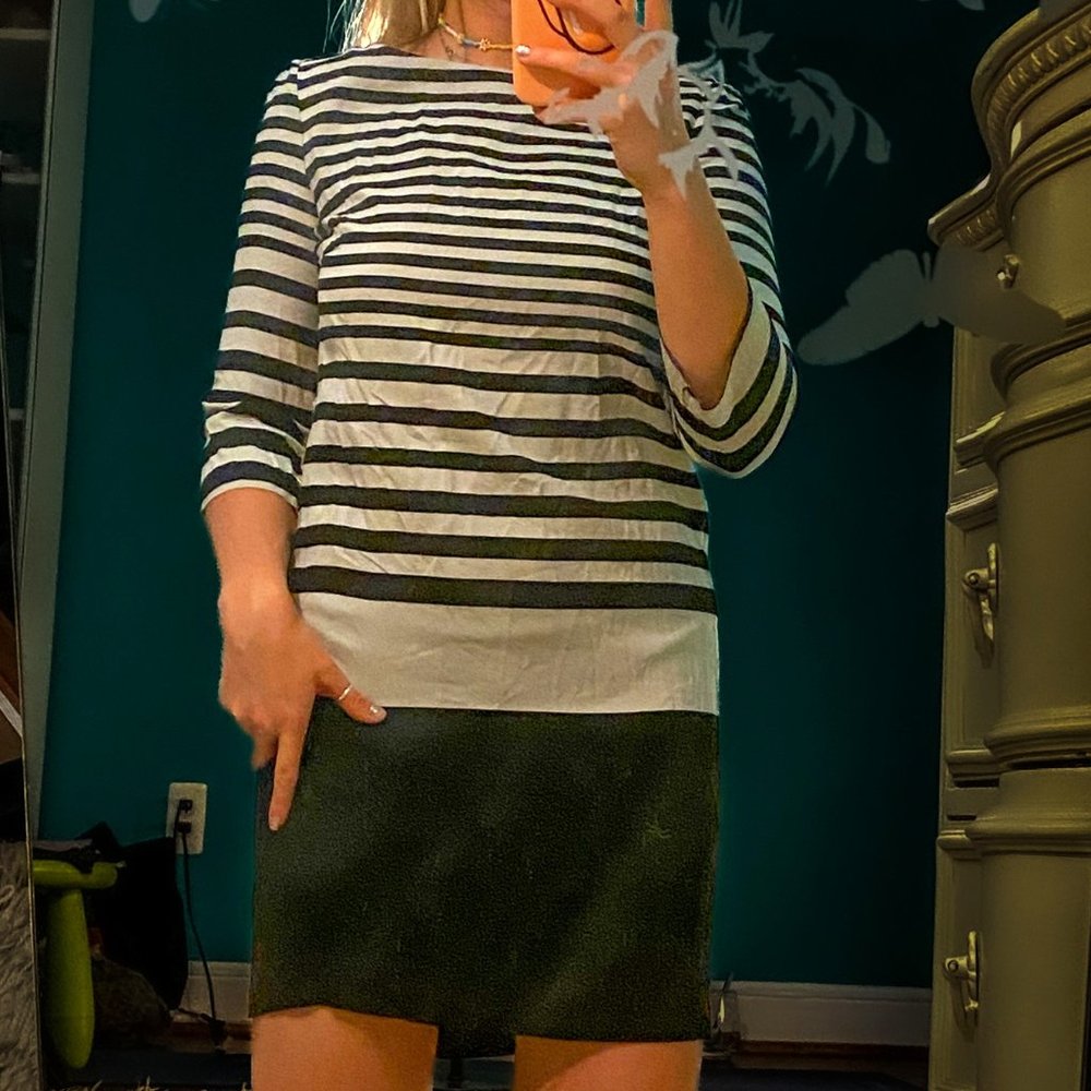 Zara Basics White-Black Dress